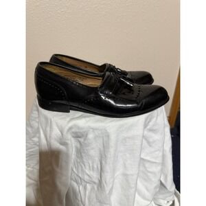 Regency Black Tassel Loafers Men's 8M Leather Dress Shoes Classic Slip On